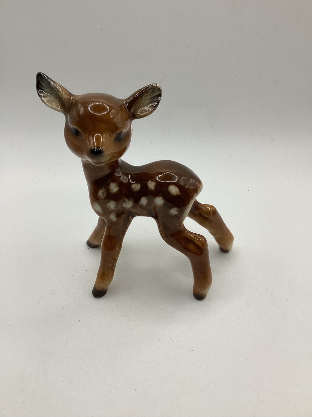 GOEBEL FAWN vtg spotted deer figurine statue ceramic germany doe baby animal art